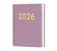 Planning hebdomadaire 2026 | Carnet annuel à spirales de 12 mois | Pour l'école, le travail, les étudiants, les femmes, les enseignants, la famille, la maison, l'université