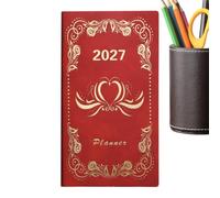 Planning Hebdomadaire 2027 Format Poche Organiseur 365 Jours Carnet A6 | pour Bureau, École, , Vacances, Réunion, Étude, Travail Planificateur Journal