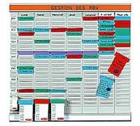 Planning OFFICE PLANNER 7 bandes de 24 fiches indice 2 + 1 band index G