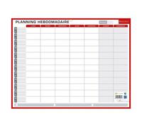 Planning perpétuel Hebdomadaire/Annuel - Effaçable à sec - 32 x 42 cm