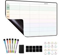 Planning Semaine,Calendrier magnetique Frigo,Tableau Organisateur Familial,Planificateur des Menus/Repas Hebdomadaire 42×28cm
