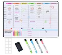 Planning Semaine Magnetique Emploi Du Temps,Tableau Semainier Organisateur Frigo Effaçable,Idéal Pour Planification Des Tâche[J14]
