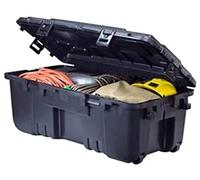 Plano Coffre de sport à charnières, noir, boîte de rangement de qualité militaire avec charnière, robuste, grand camping et armée, idéal pour la chasse, le paintball, l'airsoft ou le stockage