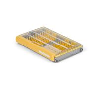 Plano Edge 3600 Boîte Utilitaire Jig & Bladed Jig - Gris et Jaune - Peut contenir jusqu'à 70 appâts individuels - Résistant à la Rouille et imperméable - Organiseur de Rangement pour appâts