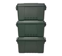 Plano Lot de 3 petits coffres de sport, vert olive, boîte de rangement verrouillable, petits bacs de rangement pour espaces intérieurs et extérieurs, facile à transporter, sécurisé et à transporter,