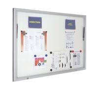 Planorga Vitrine d'affichage extérieur Classique 27 feuilles A4 - Porte levante - Fond magnétique