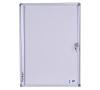 Planorga Vitrine d'affichage intérieur Eco Horizontale avec serrure à clé 6 feuilles A4 - Porte battante - Fond magnétique