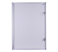 Planorga Vitrine d'affichage intérieur Eco Verticale avec 2 serrures à clé 9 feuilles A4 - Porte battante - Fond magnétique