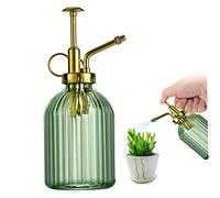 Plant Mister Water Spray Budme pour Plantes Creative Hand Pression Bottle Bottle Glass Flower Sprayer (Green + Golden Sprinkler) Accessoires de Maison
