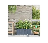 vidaXL Jardin - Jardinière, lot de 2, gris clair, 80 x 40 x 37,5 cm, plastique