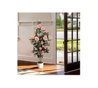 Plante Artificielle 120 cm, Rosier artificiel rose, balcon, chambre, bureau