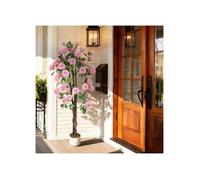 Plante Artificielle 150 cm, Rosier artificiel rose, balcon, chambre, bureau