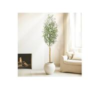 Plante Artificielle 210 cm, Grand Olivier artificiel 2 troncs, pour Interieur Exterieur, maison, chambre, bureau