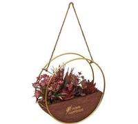 Plante Artificielle à Suspendre Atmosphera Créateur d'intérieur Krist - MDF Polyéthylène - 20x6,4x20 cm - Marron Rose Rose
