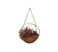 Plante Artificielle à Suspendre Créateur d'intérieur Krist - MDF Polyéthylène - 20x6,4x20 cm - Marron Rose