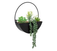 Plante artificielle suspendue Imy pot métal noir H41cm - Atmosphera Créateur d'intérieur