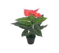 vidaXL Plante artificielle avec pot Anthurium 45 cm Rouge et Jaune