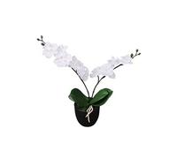 vidaXL Plante artificielle avec pot Orchidée 30 cm Blanc Blanc G