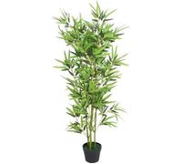 Plante artificielle bambou - vidaXL - 120 cm - 552 feuilles - pot inclus