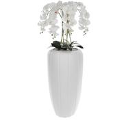 Plante artificielle - BOTLE - Orchidée - H 125 cm - Pot blanc - Décoration intérieure