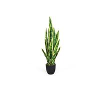 plante artificielle déco,90 CM vert, interieur sansevieria trifasciata avec pot et 20 feuilles arbre/ fleur extérieur