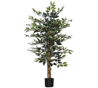 Plante artificielle en forme de figuier, composée de 702 feuilles, 3 tiges, de couleur vert olive