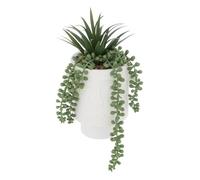 Atmosphera Plante artificielle en pot Visage 25 cm Blanc