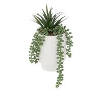 Plante Artificielle en Pot Visage 25cm Blanc
