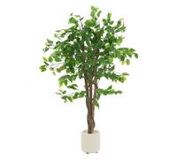 Plante artificielle ficus arbre réaliste décoratif 120cm en plastique pot inclus