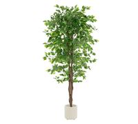 Plante artificielle ficus arbre réaliste décoratif 180cm en plastique pot inclus