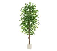 Plante artificielle ficus arbre réaliste décoratif 210cm en plastique pot inclus