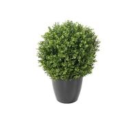 Plante artificielle haute gamme Spécial extérieur / Buis boule UV artificiel, coloris vert - Dim : H.50 x D.35 cm