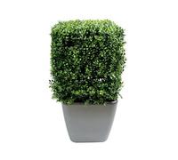 Plante artificielle haute gamme Spécial extérieur, Buis carré artificiel couleur vert - Dim : 65 x 40 x 40 cm