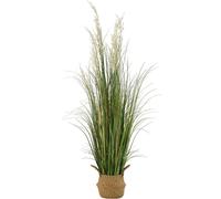 Plante artificielle, herbe à fleurs de roseau de 1194 mm en pot, arbuste artificiel en PVC de qualité supérieure pour la décoration intérieure et extérieure de la maison, du jardin, du bureau, pour un