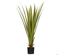 HOMCOM Plante Artificielle Type Agave en Pot Hauteur 90 cm, 16 Feuilles, Interieur extérieur, Grand réalisme