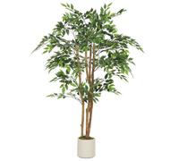 HOMCOM Plante Artificielle intérieure 150 cm Banian Arbre Artificiel Vert