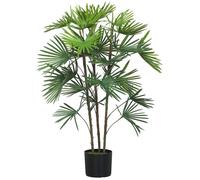 Plante artificielle intérieure - HOMCOM - pot en plastique et flocage, 24 feuilles en PE - 90 cm - vert