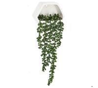 Atmosphera - Plante Artificielle Murale tombante - Pot en Ciment - H45 cm