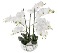 Orchidée artificielle pot marbré,H65cm - Atmosphera Créateur d'intérieur