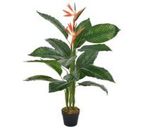 vidaXL Plante Artificielle Strelitzia avec Pot Décor Floral Fleur Artificielle Décoration Salon Salle de Séjour Bureau Maison Intérieur