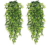 Plante artificielle suspendue Bambou Feuilles 80cm 4er Set