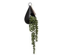 Plante Artificielle Suspendue dans Un Pot en céramique Noire H 50 cm - Atmosphera