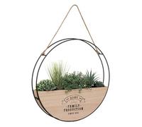 Plante artificielle suspendue ""Krista"" en bois et métal D44cm - Atmosphera Créateur d'intérieur