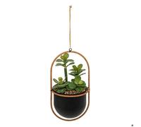 Plante artificielle suspendue Tyla pot noir H31cm - Atmosphera Créateur d'intérieur