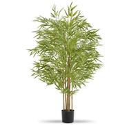 tectake® Plante Artificielle Bambou Artificiel 150cm Fausse Plante Interieur Arbre Vert Arbre Artificiel Décoration Maison idéal pour Décoration Salon Chambre Cuisine Dressing Chambre Enfant Bureau
