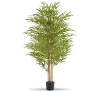 tectake® Plante Artificielle Bambou Artificiel 180cm Fausse Plante Interieur Arbre Vert Arbre Artificiel Décoration Maison idéal pour Décoration Salon Chambre Cuisine Dressing Chambre Enfant Bureau