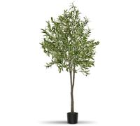 Plante artificielle - TECTAKE - Olivier artificiel OLEAND à l'aspect naturel, volumineux et entretien facile, hauteur 180 cm - Vert
