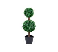 vidaXL Plante de buis artificiel avec pot en forme de boule, réaliste, vert 60 cm