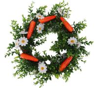 Plante de carotte Couronne Printemps Été Feuilles vertes artificielles pour décoration murale de vacances