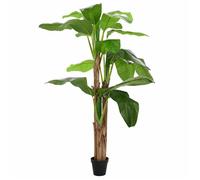 Plante déco artificielle - Arbre de bananier artificiel - vidaXL - tissu et bambou - vert - 125 x 25 x 250 cm - aspect réaliste 6137